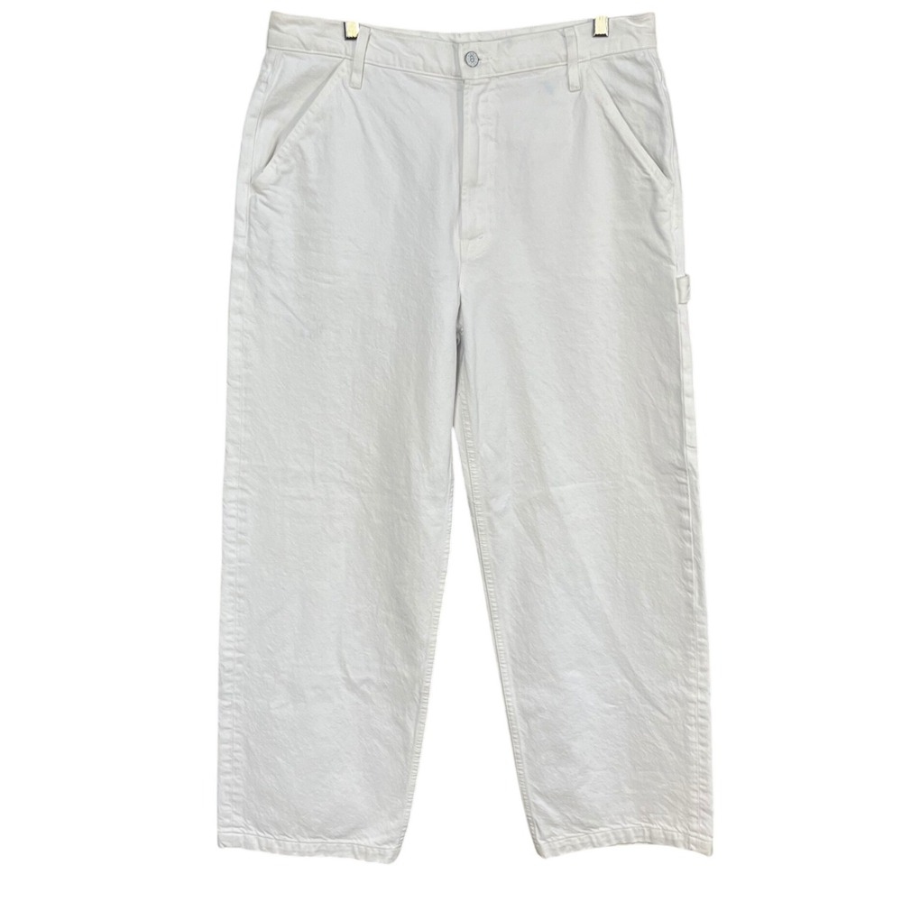 MOTHER Snacks The Fun Dip Utility‎ Puddle in Sticky Rice Wash Women's Size 30 - Picture 2 of 12